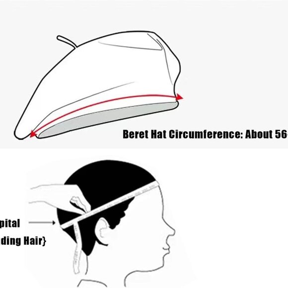 Women Wool Beret Hat French Style Solid Color - Picture 4 of 8